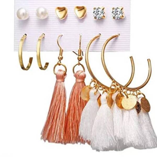 white earrings