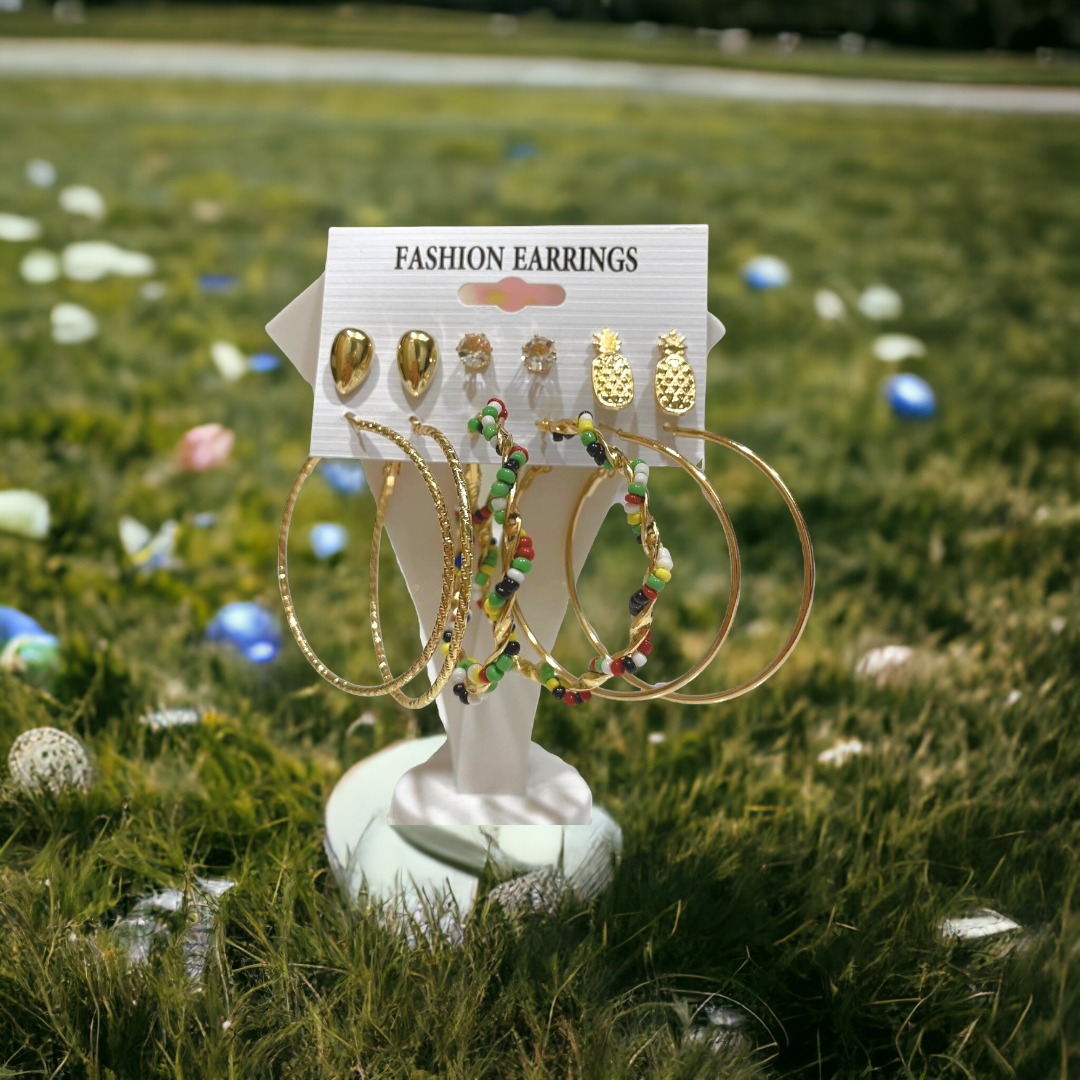 Fashion Alloy Earrings Set Fashion Alloy Earrings Set