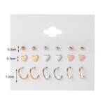 9 pairs mixed metal earrings 9 pairs mixed metal earrings