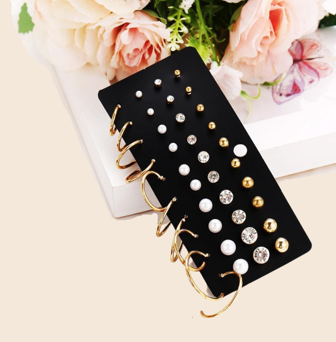 Versatile 20 Pair Earrings Set Versatile 20 Pair Earrings Set