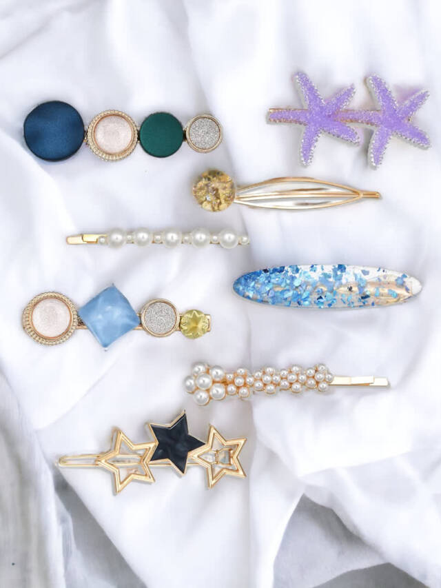 Korean starfish hair clips set