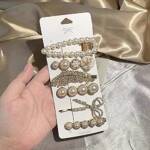 Pearl Mixed Hair Clips Set