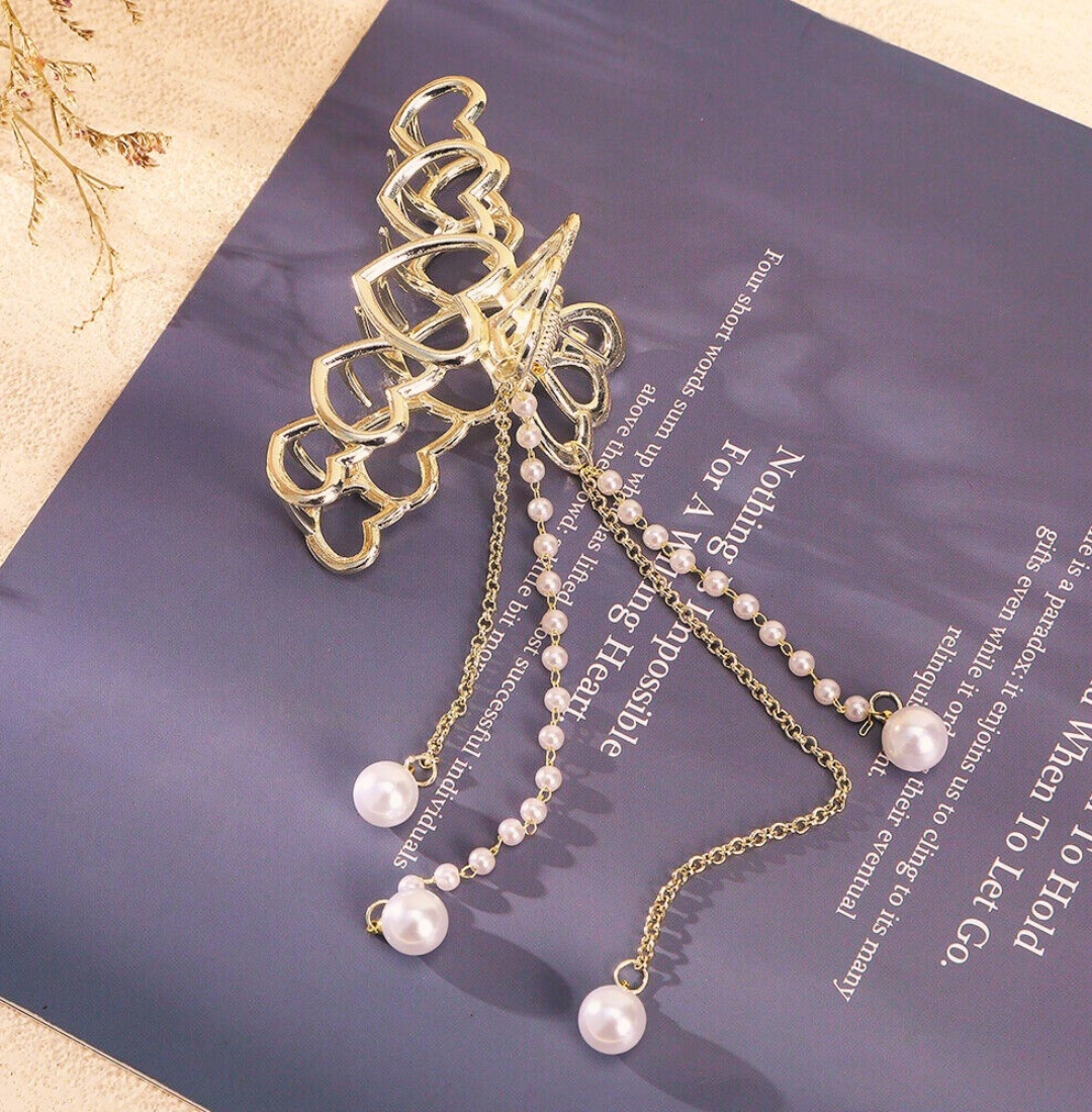 pearl tassel hair clutcher pearl tassel hair clutcher