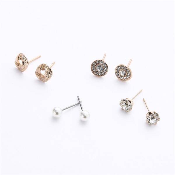 assorted 12 pair stud earrings set