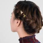 Korean pearl flower hair clips set