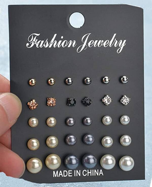 assorted stud earrings