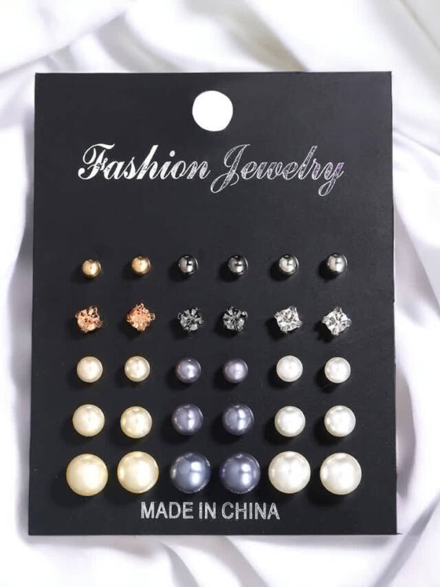 assorted stud earrings