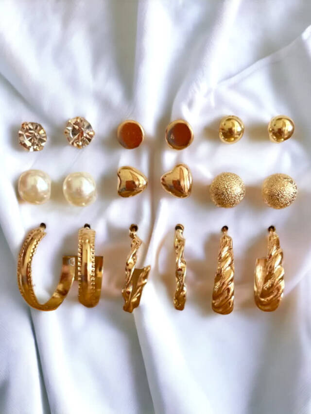 Gold-Plated Fashion Earrings
