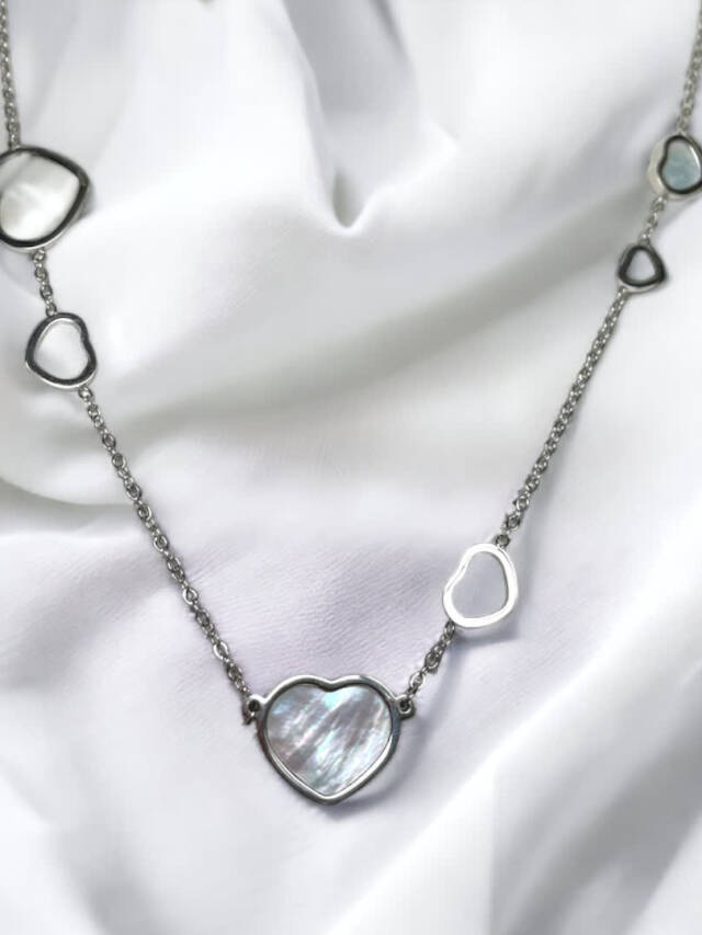 silver heart necklace