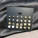 assorted 12 pair stud earrings set