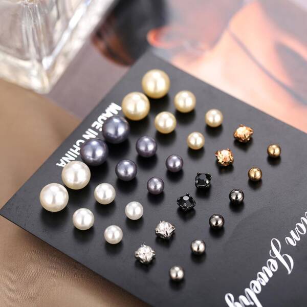 assorted stud earrings