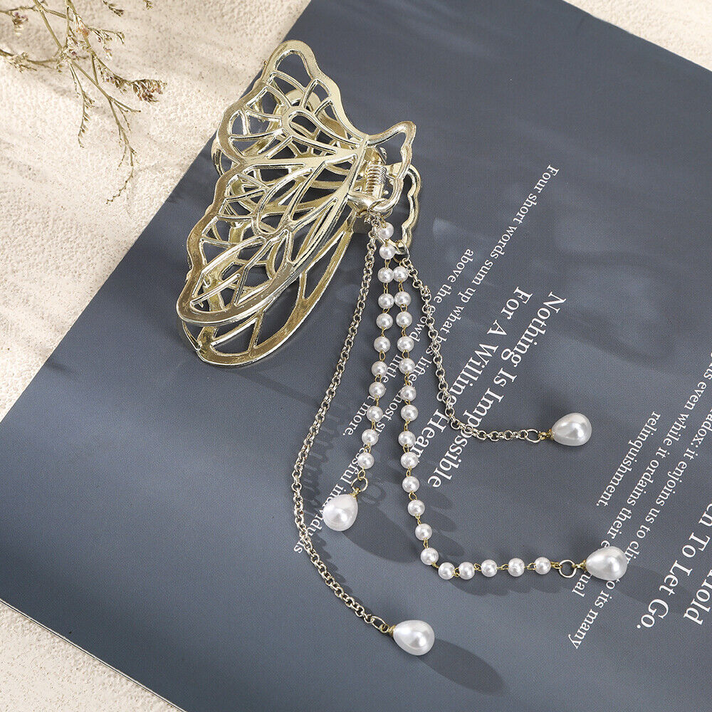 Butterfly Hair Clutcher with Pearls Butterfly Hair Clutcher with Pearls