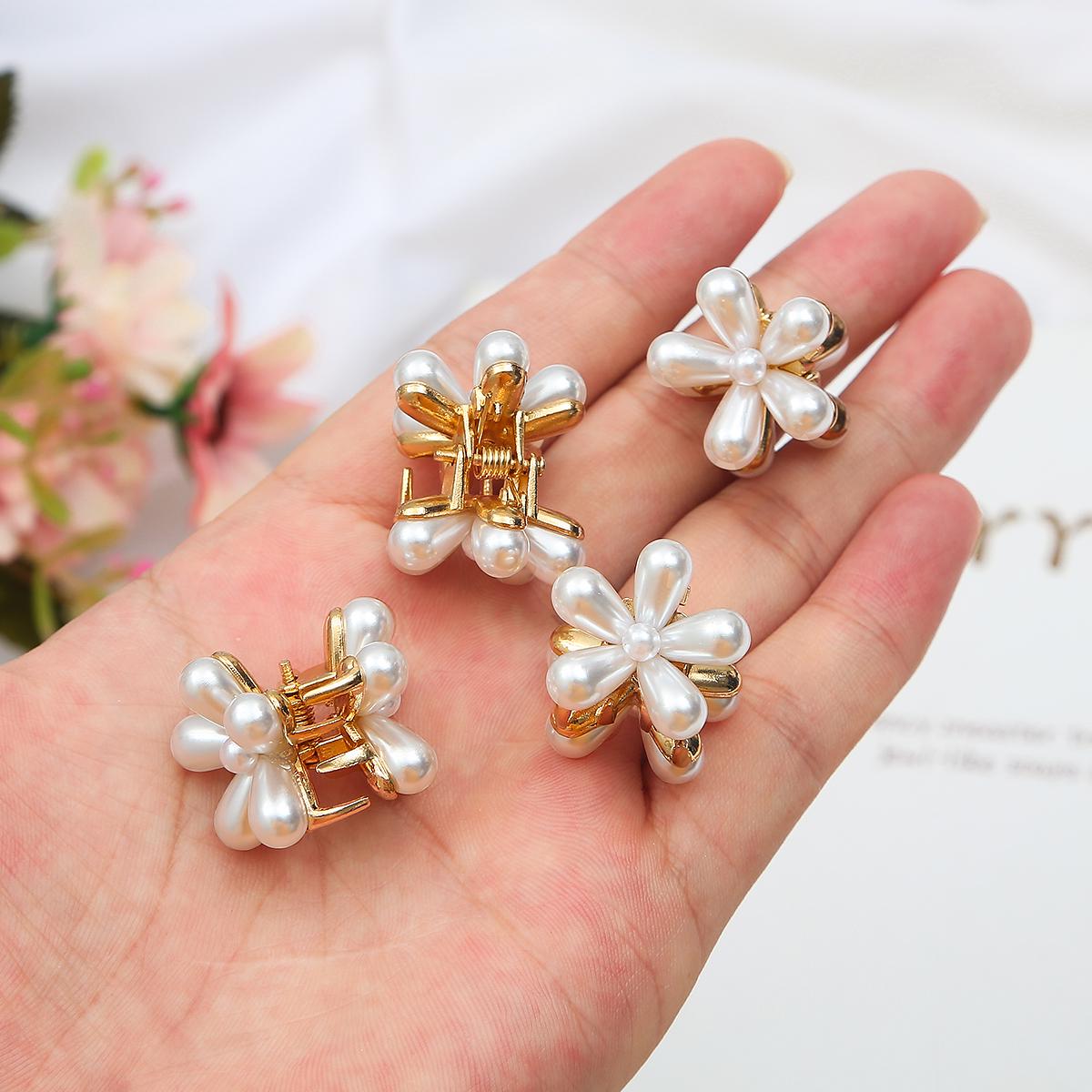 Pearl Flower Hair Clips Pearl Flower Hair Clips