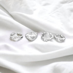 adjustable heart rings