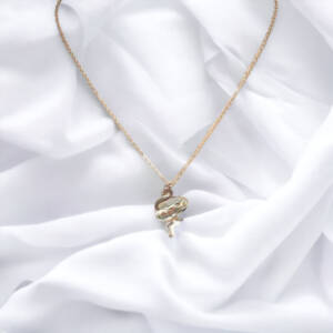 crystal swan necklace