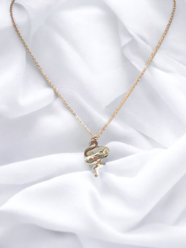 crystal swan necklace