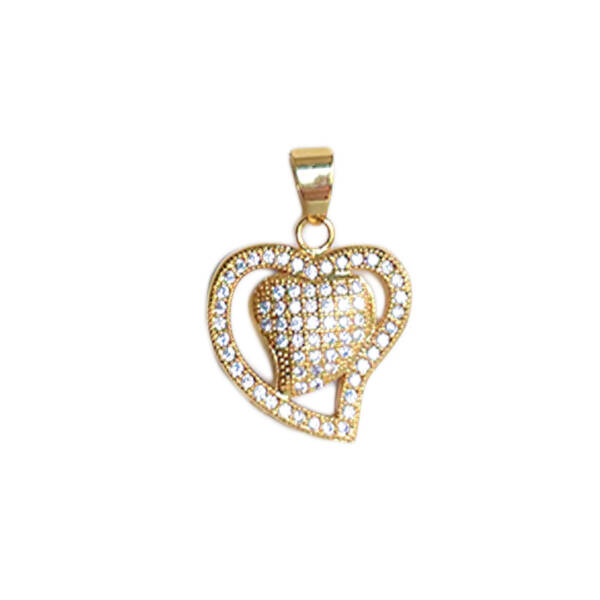 Heart Pendant with Gold Chain