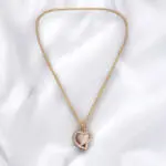 Heart Pendant with Gold Chain Heart Pendant with Gold Chain