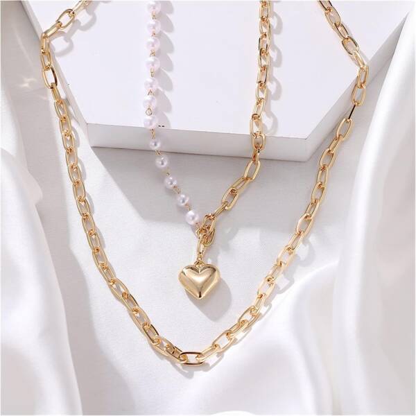 pearl heart necklace