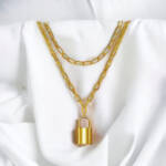 Gold Lock Necklace