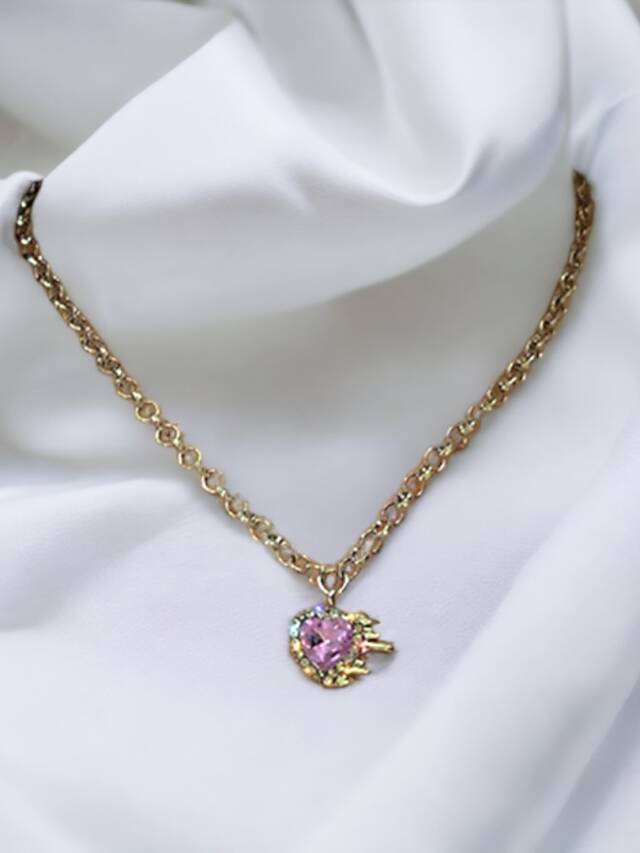 Enchanting Purple Heart Necklace