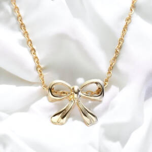 Gold Bow Necklace