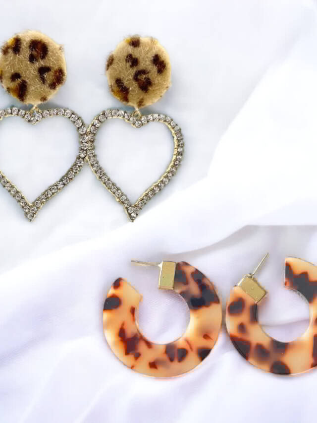 Acrylic Animal Print Earrings