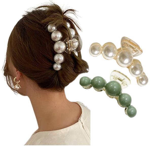 Green White Pearl Clutcher Set