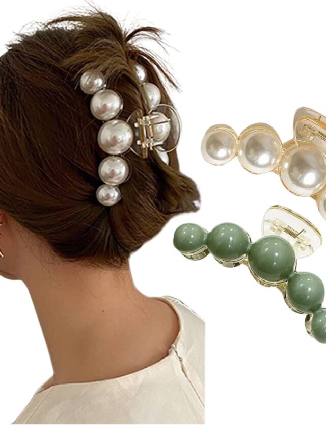 Green White Pearl Clutcher Set