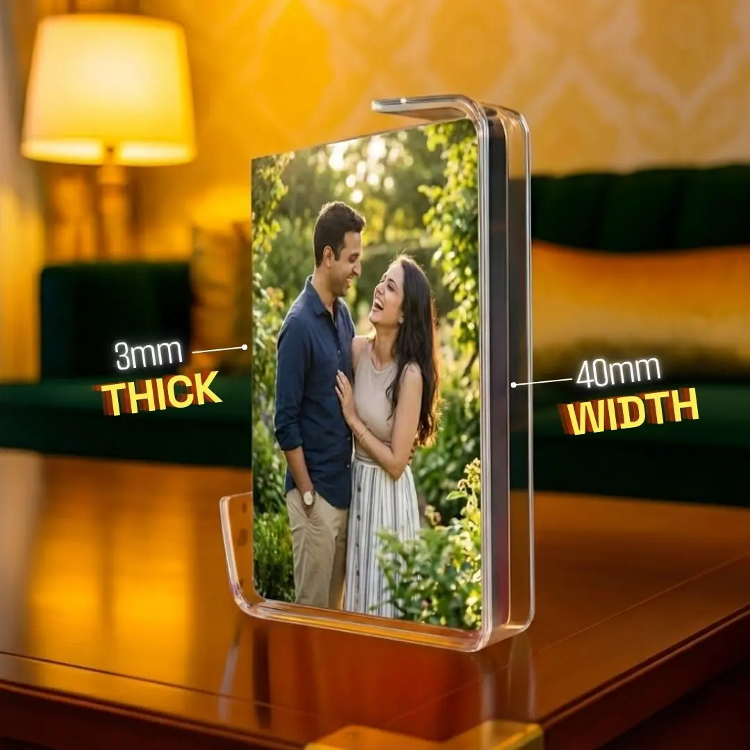 Luxurious Custom Acrylic Photo Frame with Acrylic Stand - Image 3