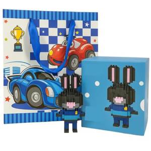 Tresneria Return Gift Set with 3D Gift Bag and DIY Judy Hopps Character Kit | Ages 7+ | Birthday Party | Party Favours