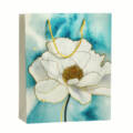 Aqua Blue Floral Elegance Bag